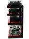 NorStone ESSE HIFI VINYL - Audio meubel - 4 lagen - zwart met rood