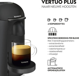 Krups Nespresso Vertuo Plus XN903N - Koffiecupmachine - Mat zwart