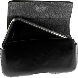 Krusell Hector Horizontale Lederen Beschermhoes - maat L - Zwart