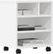 vidaXL - Printerkastje - met - wielen - 41x32x48 - cm - wit