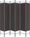 vidaXL - Kamerscherm - met - 6 - panelen - 240x200 - cm - stof - bruin