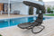 Feel Furniture Schommelstoel - Inclusief parasol - Donkergrijs