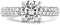 TI SENTO Dames Ring - 925 zilver - Zirconia wit - Maat 18.50 mm / maat 58 - 1737ZI