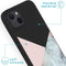 iPhone 13 Hoesje Siliconen - iMoshion Design hoesje - Meerkleurig / Graphic Marble Pink