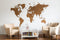 MiMi Innovations® Giant Houten Wereldkaart - Muurdecoratie - 280x170 cm - Bruin