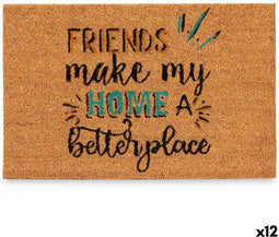 Deurmat Friends Blauw Natuurlijk 60 x 1 x 40 cm (12 Stuks)
