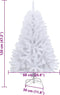 vidaXL - Kunstkerstboom - met - scharnieren - en - standaard - 120 - cm - wit
