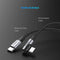 Ugreen 50123 - USB-C naar USB-C-kabel - 90 graden L-ontwerp - Zilver Zwart