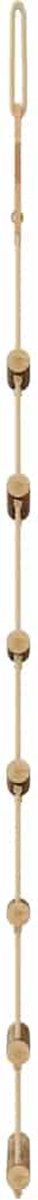 vidaXL - Hangende - kerstbomen - met - topsterren - 2 - st - 42x90 - cm - naturel - tak