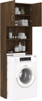 vidaXL - Wasmachinekast - 64x25,5x190 - cm - bruin - eikenkleur