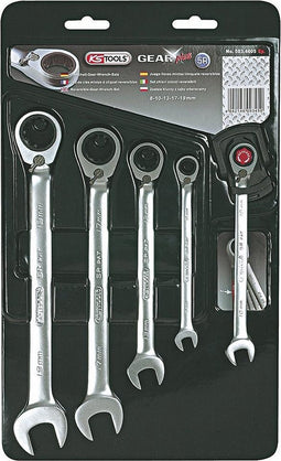 KS Tools 503.4605 Ring-steeksleutelset 5-delig Sleutelbreedte (metrisch) 19 mm