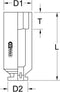 KS Tools 515.1814 Kracht-dopsleutelinzet 39 mm