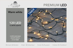 Anna's Collection Kerstverlichting - 120 warm witte leds - met dimmer en timer