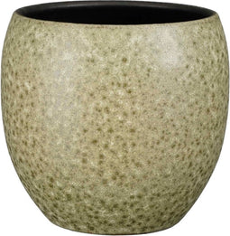 Mica Decorations Bent Bloempot - 24x24x24 cm - Terracotta - Groen