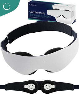 Numsy 3D Ergonomisch Slaapmasker - 100% Verduisterend - Lichtgrijs