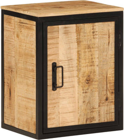 vidaXL - Badkamerkast - 40x30x50 - cm - massief - mangohout - en - ijzer