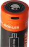 Ronde cel 21700, Li-ion, 3,7 V, 4000 mAh, 14,8 Wh, met USB-oplaadaansluiting