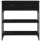 vidaXL - Console - Tafel - Zwart - Eiken - 72,5x25x75 - cm - Engineered - Hout - & - Staal