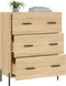 vidaXL - Dressoir - 69,5x34x90 - cm - bewerkt - hout - sonoma - eikenkleurig