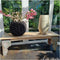 Mica Decorations Vaas/hoge bloempot - mat champage - keramiek - H50 x D29 cm - voor takken/bloemen