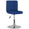Eetkamerstoelen 2 st draaibaar stof blauw