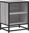 vidaXL - Nachtkastje - 40x31x50 - cm - bewerkt - hout&metaal - grijs - sonoma - eiken