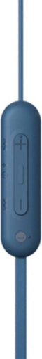 Sony WI-C100 - Draadloze hoofdtelefoon - IPX4 waterbestendig en 25 uur batterijduur - Blauw