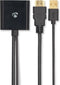 Nedis HDMI-Adapter - HDMI Connector - DisplayPort Male / USB-A Male - Verguld - Recht - PVC - Zwart - 1 Stuks - Doos
