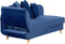 MERI II - Chaise longue - Blauw - Linkerzijde - Fluweel