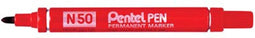 Pentel - Viltstift N50 rond rood 1.5-3mm