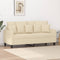 vidaXL - Tweezitsbank - 140 - cm - stof - crèmekleurig
