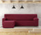 Hoes voor chaise longue met korte armleuning links Eysa JAZ Bordeaux 120 x 120 x 360 cm