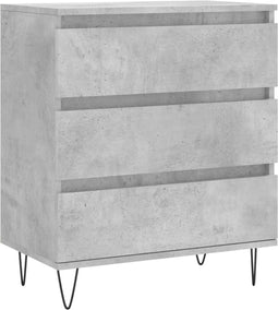 vidaXL - Dressoir - 60x35x70 - cm - bewerkt - hout - betongrijs