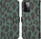 iMoshion Hoesje Geschikt voor Samsung Galaxy A72 Hoesje Met Pasjeshouder - iMoshion Design Softcase Bookcase - Meerkleurig / Green Leopard