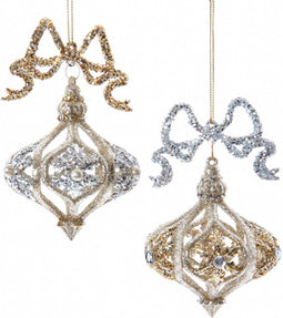 Orn.plc goud/zilver l11cm