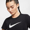 Nike Dri-FIT Crew - Sportshirt Dames - Korte mouwen - Zwart - Maat XS