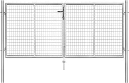 vidaXL-Poort-306x150-cm-gegalvaniseerd-staal-zilverkleurig