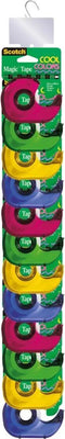 Plakband scotch 810 19mm + handdisp cool colors | 24 stuks