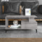 vidaXL - Salontafel - 90x49x45 - cm - bewerkt - hout - grijs - sonoma