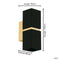 EGLO Passa - Wandlamp - 2 Lichts - GU10 - Zwart Goud (2 stuks)