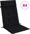 vidaXL - Stoelkussens - 4 - st - hoge - rug - ruitpatroon - oxford - stof - zwart
