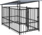 vidaXL - Hondenkennel - met - dak - 1,88 - m² - staal