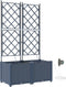 vidaXL - Tuinbakken - met - Waterirrigatiesysteem - 2 - stuks - Grijs