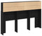 vidaXL - Hoofdbord - Kast - in - Zwart - Eiken - - - 160x19x103,5 - cm - Gemaakt - van - Gerecycled - Hout