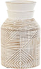 Vaas Home ESPRIT Wit Natuurlijk Mangohout Koloniaal 15 x 15 x 38 cm