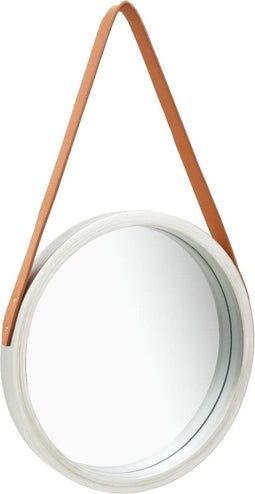 vidaXL - Wandspiegel - met - band - 40 - cm - zilverkleurig