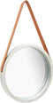 vidaXL - Wandspiegel - met - band - 40 - cm - zilverkleurig