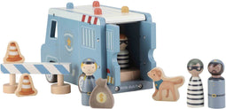 Little Dutch - Politiebus - Inclusief 4 poppetjes en politiehond - Blauw