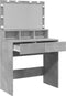 vidaXL - Kaptafel - met - LED - 80x41x134,5 - cm - betongrijs