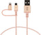 Ksix B0914CUM02 USB-kabel 1 m 2.0 USB A Micro-USB B Goud, Metallic